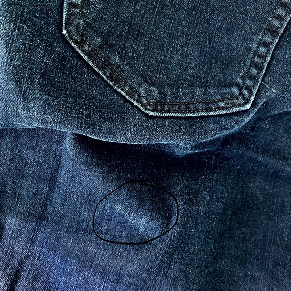 Gap Mid Rise Classic Straight Jeans in 360 Stretch Blue Black 33 / 16 - Picture 7 of 7